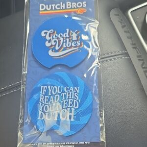Dutch Bros Blue Coaster Duo